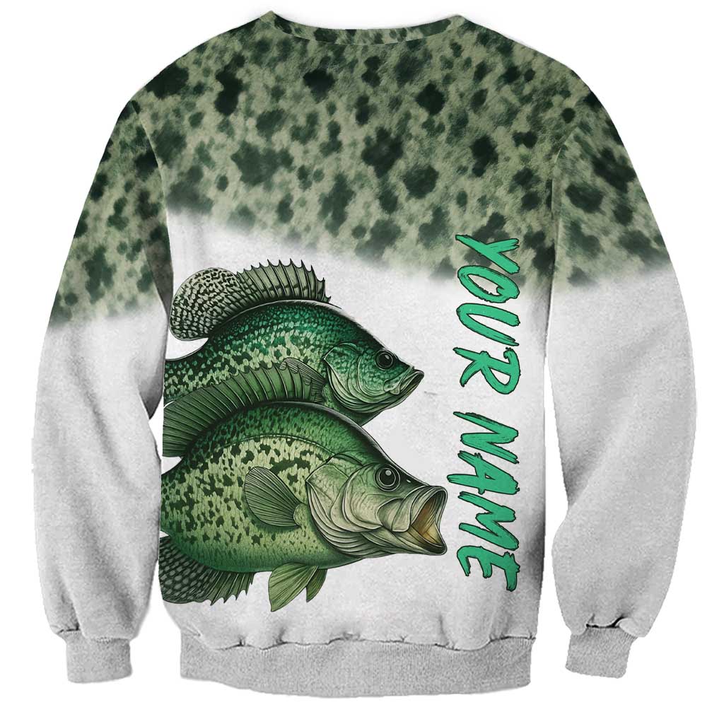 Crappie Tournament Fishing Customize Name Sweatshirt Camo Fade and Custom Name Design - Wonder Print Shop