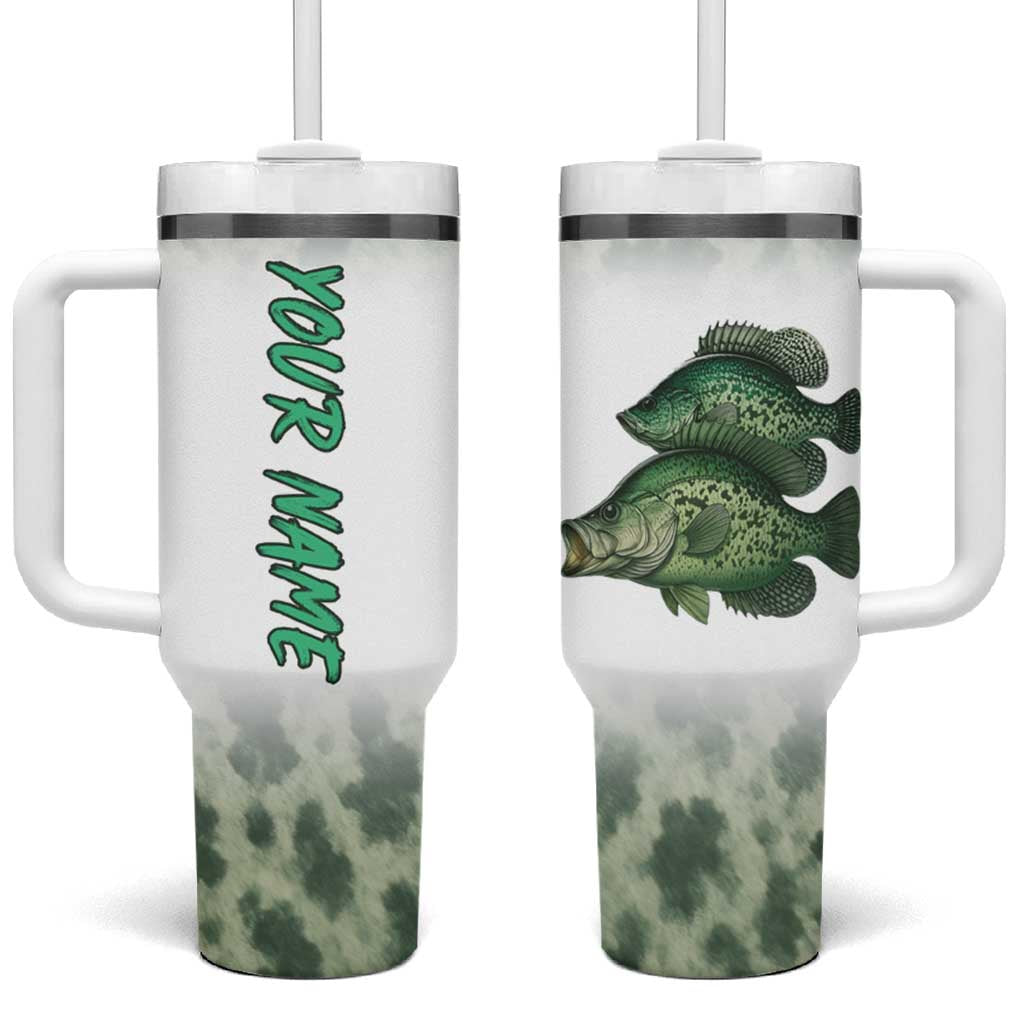 Crappie Tournament Fishing Customize Name Tumbler With Handle Camo Fade and Custom Name Design - Wonder Print Shop