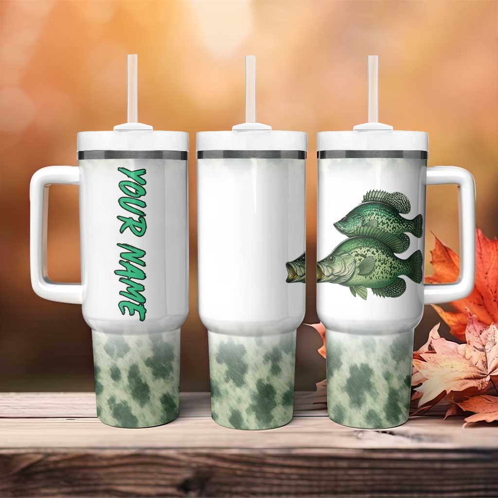 Crappie Tournament Fishing Customize Name Tumbler With Handle Camo Fade and Custom Name Design - Wonder Print Shop