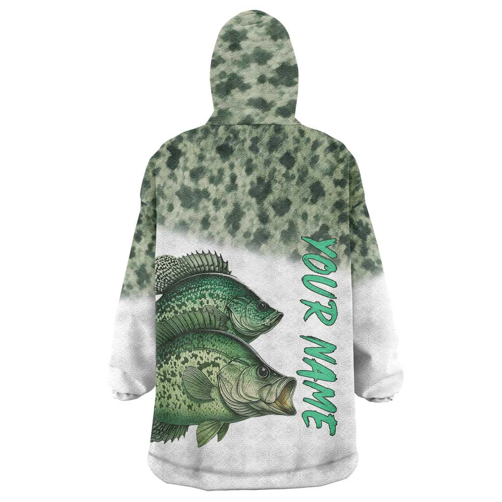 Crappie Tournament Fishing Customize Name Wearable Blanket Hoodie Camo Fade and Custom Name Design - Wonder Print Shop