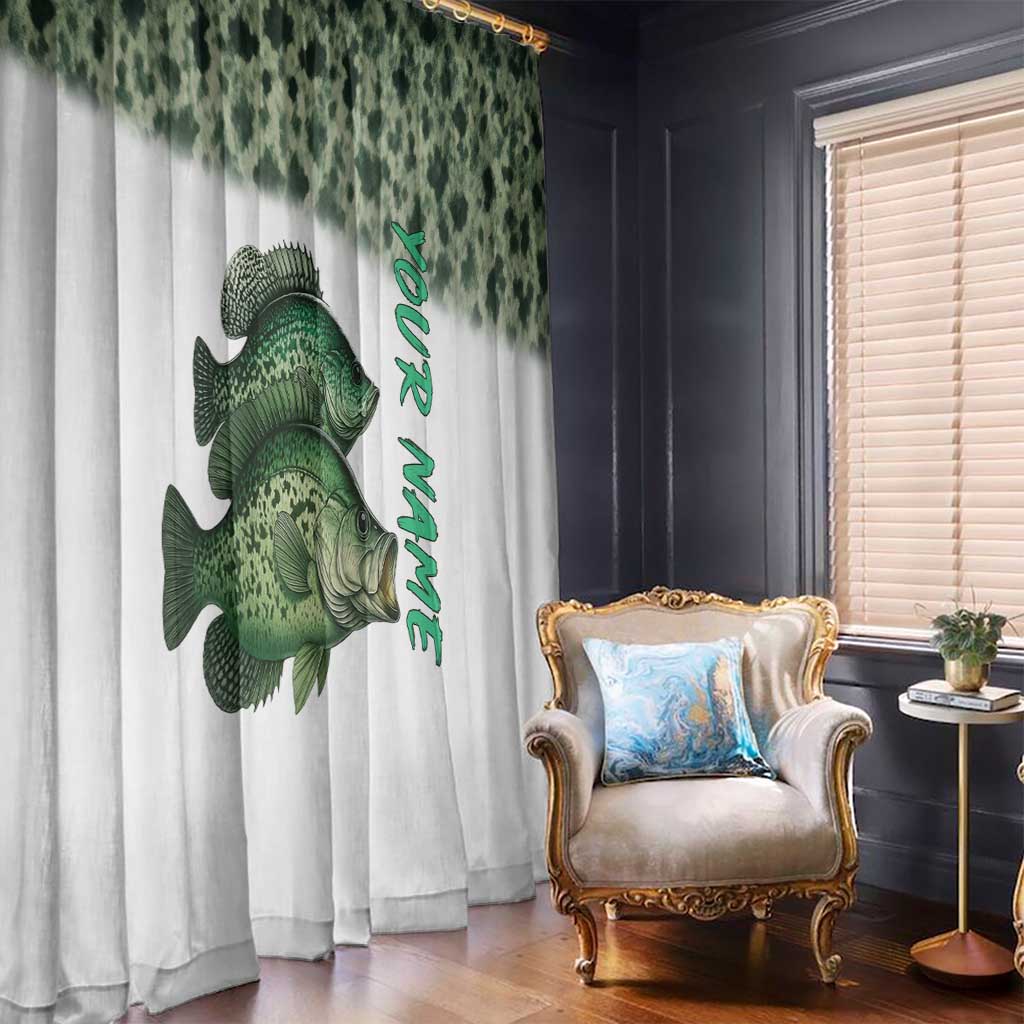 Crappie Tournament Fishing Customize Name Window Curtain Camo Fade and Custom Name Design - Wonder Print Shop