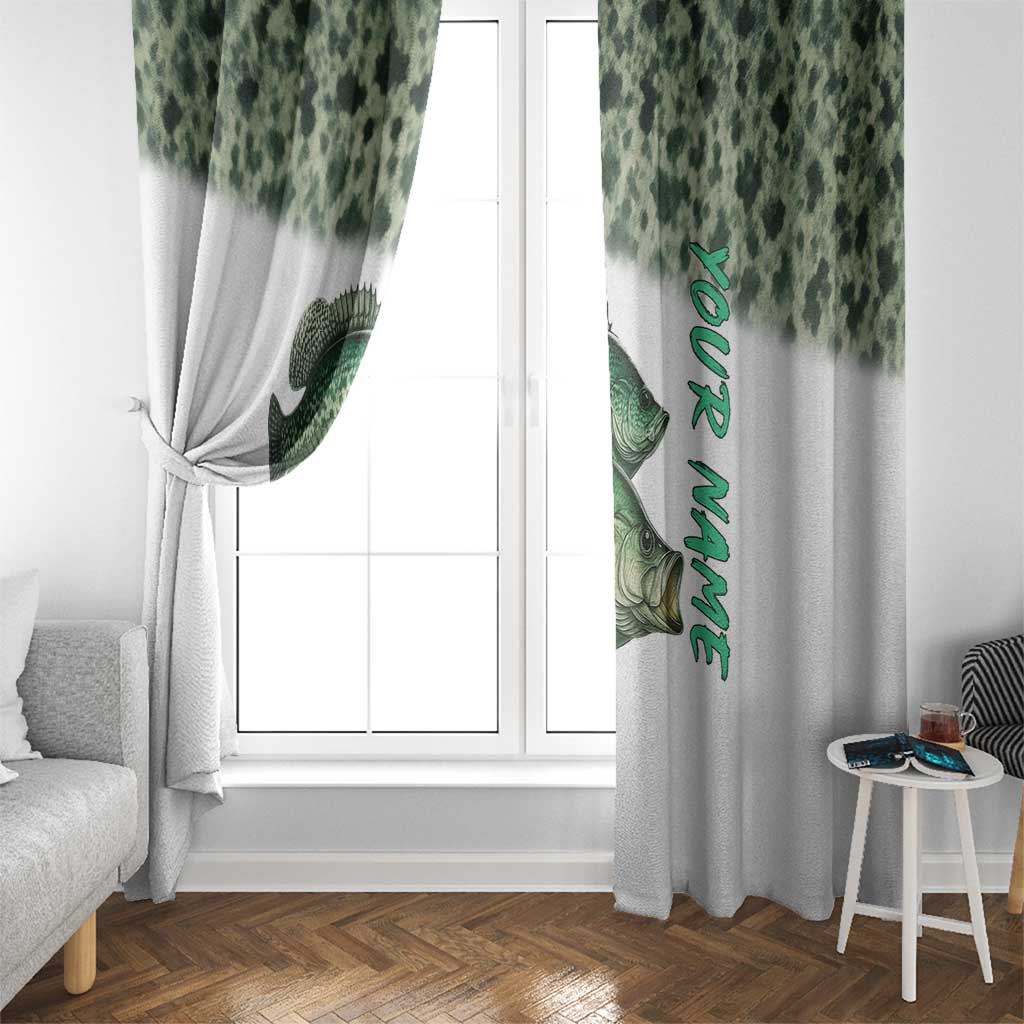 Crappie Tournament Fishing Customize Name Window Curtain Camo Fade and Custom Name Design - Wonder Print Shop