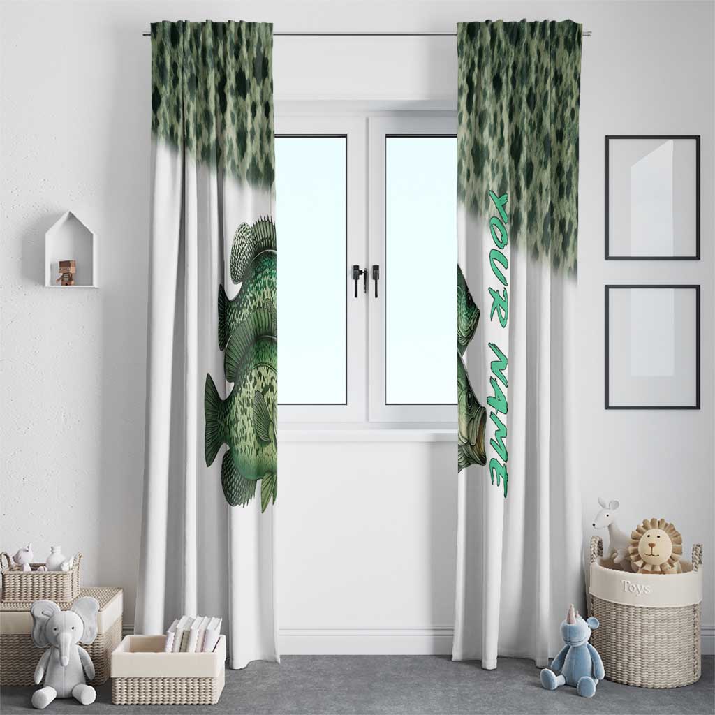 Crappie Tournament Fishing Customize Name Window Curtain Camo Fade and Custom Name Design - Wonder Print Shop