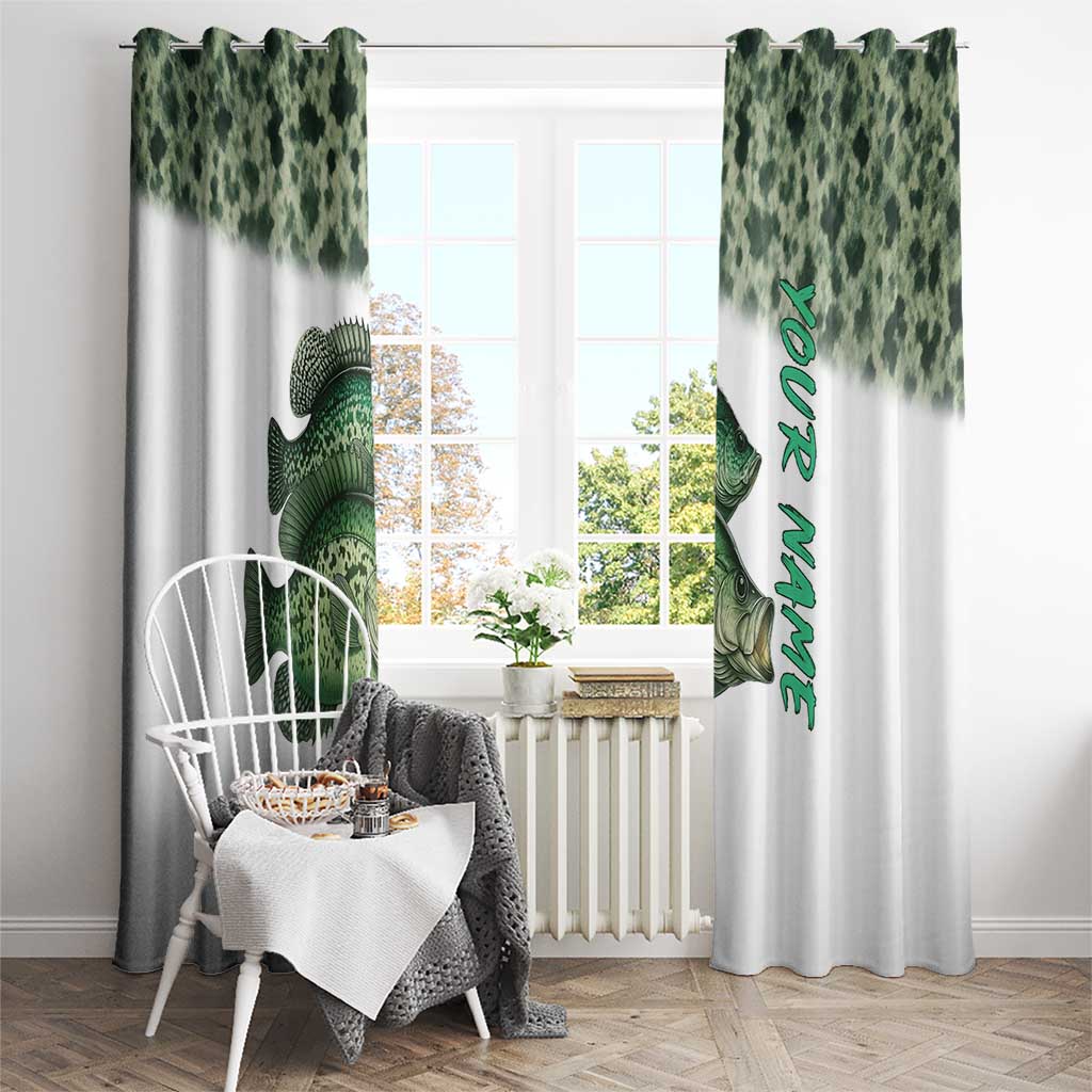 Crappie Tournament Fishing Customize Name Window Curtain Camo Fade and Custom Name Design - Wonder Print Shop
