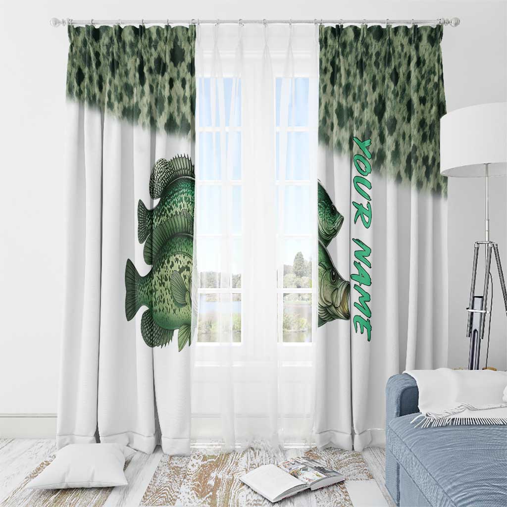 Crappie Tournament Fishing Customize Name Window Curtain Camo Fade and Custom Name Design - Wonder Print Shop