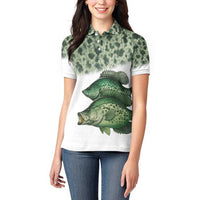 Crappie Tournament Fishing Customize Name Women Polo Shirt Camo Fade and Custom Name Design - Wonder Print Shop