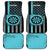 Custom Turquoise US Patriotic Darts Car Mats Blue American Flag Pattern - Grunge Paint Splatter - Wonder Print Shop