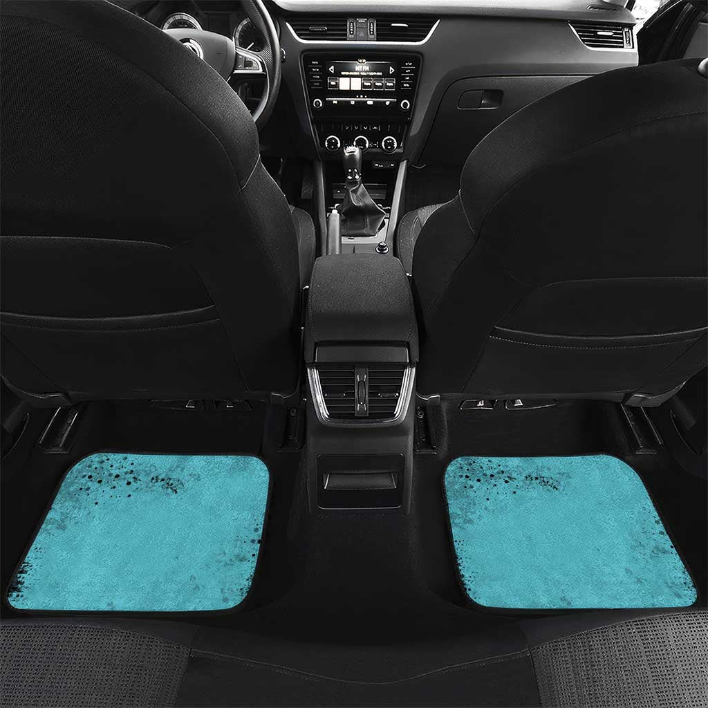 Custom Turquoise US Patriotic Darts Car Mats Blue American Flag Pattern - Grunge Paint Splatter - Wonder Print Shop