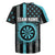 Custom Turquoise US Patriotic Darts Rugby Jersey Blue American Flag Pattern - Grunge Paint Splatter - Wonder Print Shop