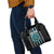 Custom Turquoise US Patriotic Darts Shoulder Handbag Blue American Flag Pattern - Grunge Paint Splatter - Wonder Print Shop