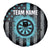 Custom Turquoise US Patriotic Darts Spare Tire Cover Blue American Flag Pattern - Grunge Paint Splatter - Wonder Print Shop