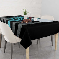Custom Turquoise US Patriotic Darts Tablecloth Blue American Flag Pattern - Grunge Paint Splatter - Wonder Print Shop