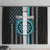 Custom Turquoise US Patriotic Darts Window Curtain Blue American Flag Pattern - Grunge Paint Splatter - Wonder Print Shop