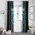 Custom Turquoise US Patriotic Darts Window Curtain Blue American Flag Pattern - Grunge Paint Splatter - Wonder Print Shop