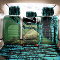 Flathead Catfish Custom Name Back Car Seat Cover Forest Silhouette and Green Blue Love Fishing Design - Wonder Print Shop