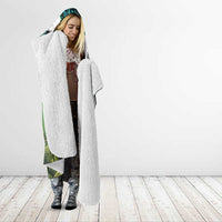 Flathead Catfish Custom Name Hooded Blanket Forest Silhouette and Green Blue Love Fishing Design - Wonder Print Shop