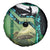 Flathead Catfish Custom Name Spare Tire Cover Forest Silhouette and Green Blue Love Fishing Design - Wonder Print Shop