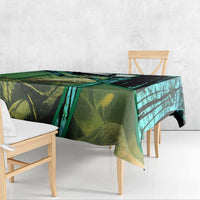 Flathead Catfish Custom Name Tablecloth Forest Silhouette and Green Blue Love Fishing Design - Wonder Print Shop