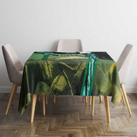 Flathead Catfish Custom Name Tablecloth Forest Silhouette and Green Blue Love Fishing Design - Wonder Print Shop