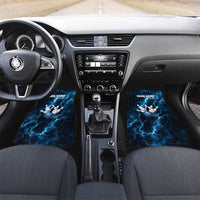 Personalized Bowling Ball Strike Graphic Car Mats Blue Lightning Storm and Electric Energy - Wonder Print Shop
