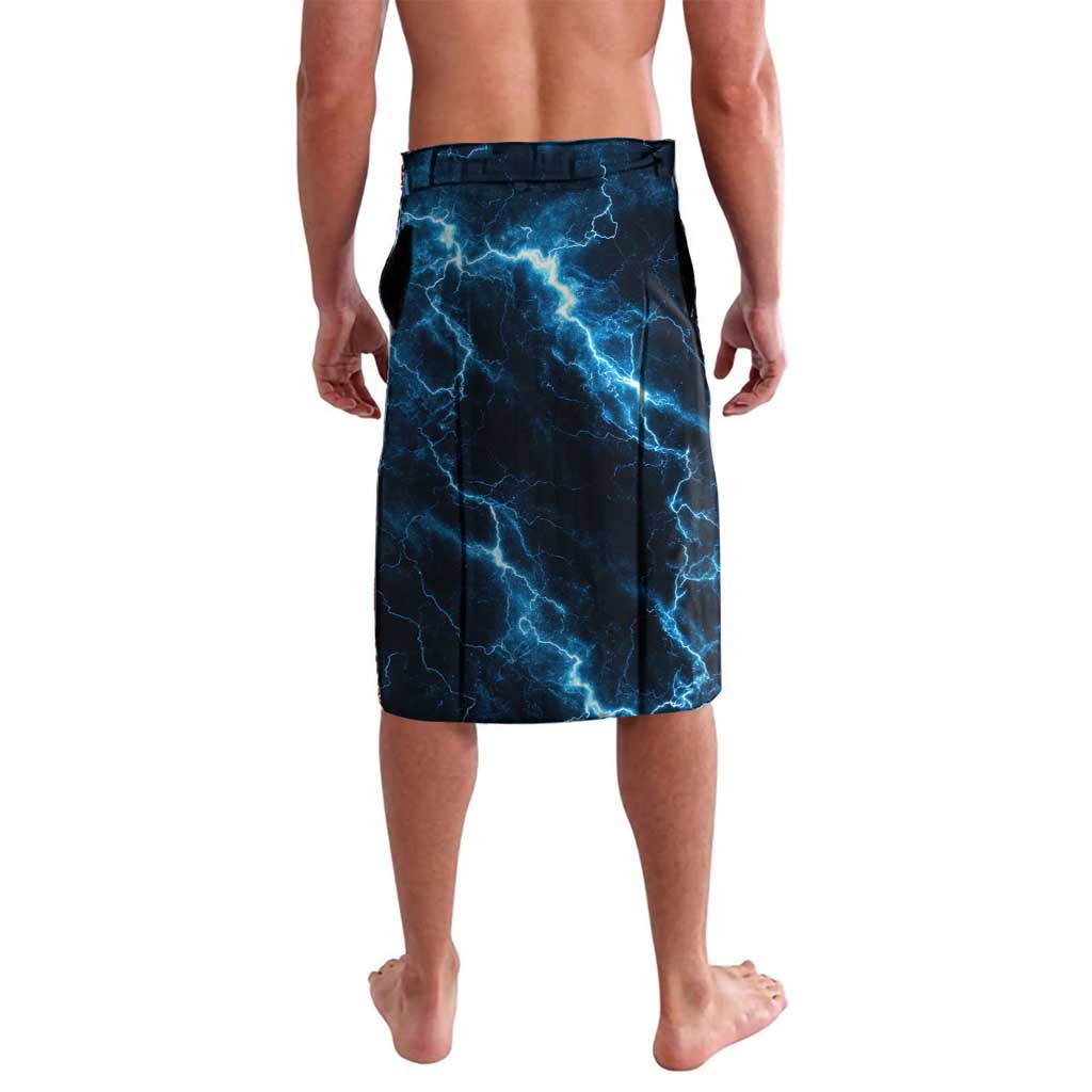 Personalized Bowling Ball Strike Graphic Lavalava Blue Lightning Storm and Electric Energy - Wonder Print Shop