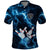 Personalized Bowling Ball Strike Graphic Polo Shirt Blue Lightning Storm and Electric Energy - Wonder Print Shop