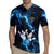 Personalized Bowling Ball Strike Graphic Rugby Jersey Blue Lightning Storm and Electric Energy - Wonder Print Shop