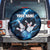 Personalized Bowling Ball Strike Graphic Spare Tire Cover Blue Lightning Storm and Electric Energy - Wonder Print Shop