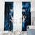 Personalized Bowling Ball Strike Graphic Window Curtain Blue Lightning Storm and Electric Energy - Wonder Print Shop