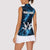 Personalized Bowling Ball Strike Graphic Women Sleeveless Polo Shirt Blue Lightning Storm and Electric Energy - Wonder Print Shop
