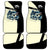Catfish Fishing Customize Name Car Mats Splash Effect and Black Cream Split Design - Wonder Print Shop