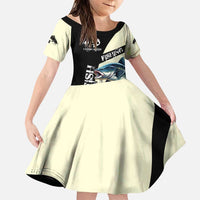 Catfish Fishing Customize Name Family Matching Puletasi and Hawaiian Shirt Splash Effect and Black Cream Split Design - Wonder Print Shop