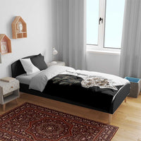 Carp Hunter Bowfishing Customize Name Bedding Set Camouflage Archer Graphic and Black White Split Layout - Wonder Print Shop