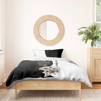 Carp Hunter Bowfishing Customize Name Bedding Set Camouflage Archer Graphic and Black White Split Layout - Wonder Print Shop