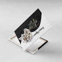 Carp Hunter Bowfishing Customize Name Canvas Wall Art Camouflage Archer Graphic and Black White Split Layout - Wonder Print Shop