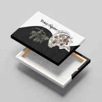 Carp Hunter Bowfishing Customize Name Canvas Wall Art Camouflage Archer Graphic and Black White Split Layout - Wonder Print Shop