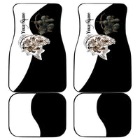 Carp Hunter Bowfishing Customize Name Car Mats Camouflage Archer Graphic and Black White Split Layout - Wonder Print Shop