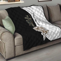 Carp Hunter Bowfishing Customize Name Quilt Camouflage Archer Graphic and Black White Split Layout - Wonder Print Shop