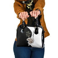 Carp Hunter Bowfishing Customize Name Shoulder Handbag Camouflage Archer Graphic and Black White Split Layout - Wonder Print Shop