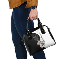 Carp Hunter Bowfishing Customize Name Shoulder Handbag Camouflage Archer Graphic and Black White Split Layout - Wonder Print Shop