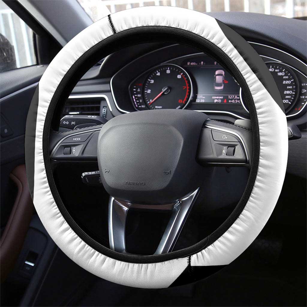 Carp Hunter Bowfishing Customize Name Steering Wheel Cover Camouflage Archer Graphic and Black White Split Layout - Wonder Print Shop