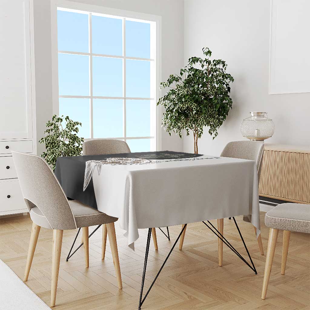 Carp Hunter Bowfishing Customize Name Tablecloth Camouflage Archer Graphic and Black White Split Layout - Wonder Print Shop