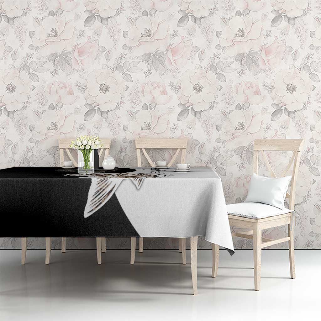 Carp Hunter Bowfishing Customize Name Tablecloth Camouflage Archer Graphic and Black White Split Layout - Wonder Print Shop