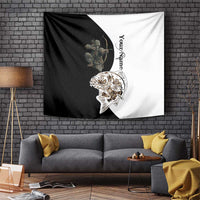 Carp Hunter Bowfishing Customize Name Tapestry Camouflage Archer Graphic and Black White Split Layout - Wonder Print Shop