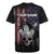 Personalized Skull Bowling Rugby Jersey Distressed American Flag in Dark Grunge Design - Wonder Print Shop