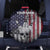 Personalized Skull Bowling Spare Tire Cover Distressed American Flag in Dark Grunge Design - Wonder Print Shop