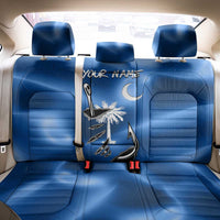 Fishing Custom South Carolina Flag Back Car Seat Cover Fish Hook Graphic in Blue Gradient Design - Wonder Print Shop
