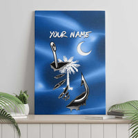 Fishing Custom South Carolina Flag Canvas Wall Art Fish Hook Graphic in Blue Gradient Design - Wonder Print Shop
