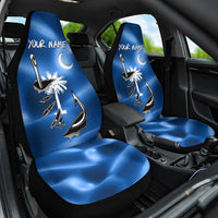 Fishing Custom South Carolina Flag Car Seat Cover Fish Hook Graphic in Blue Gradient Design - Wonder Print Shop