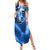 Fishing Custom South Carolina Flag Summer Maxi Dress Fish Hook Graphic in Blue Gradient Design - Wonder Print Shop